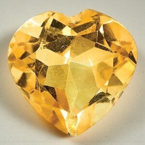 5.0 mm AA Heart Shaped Citrine Gemstone - Live Show Listing